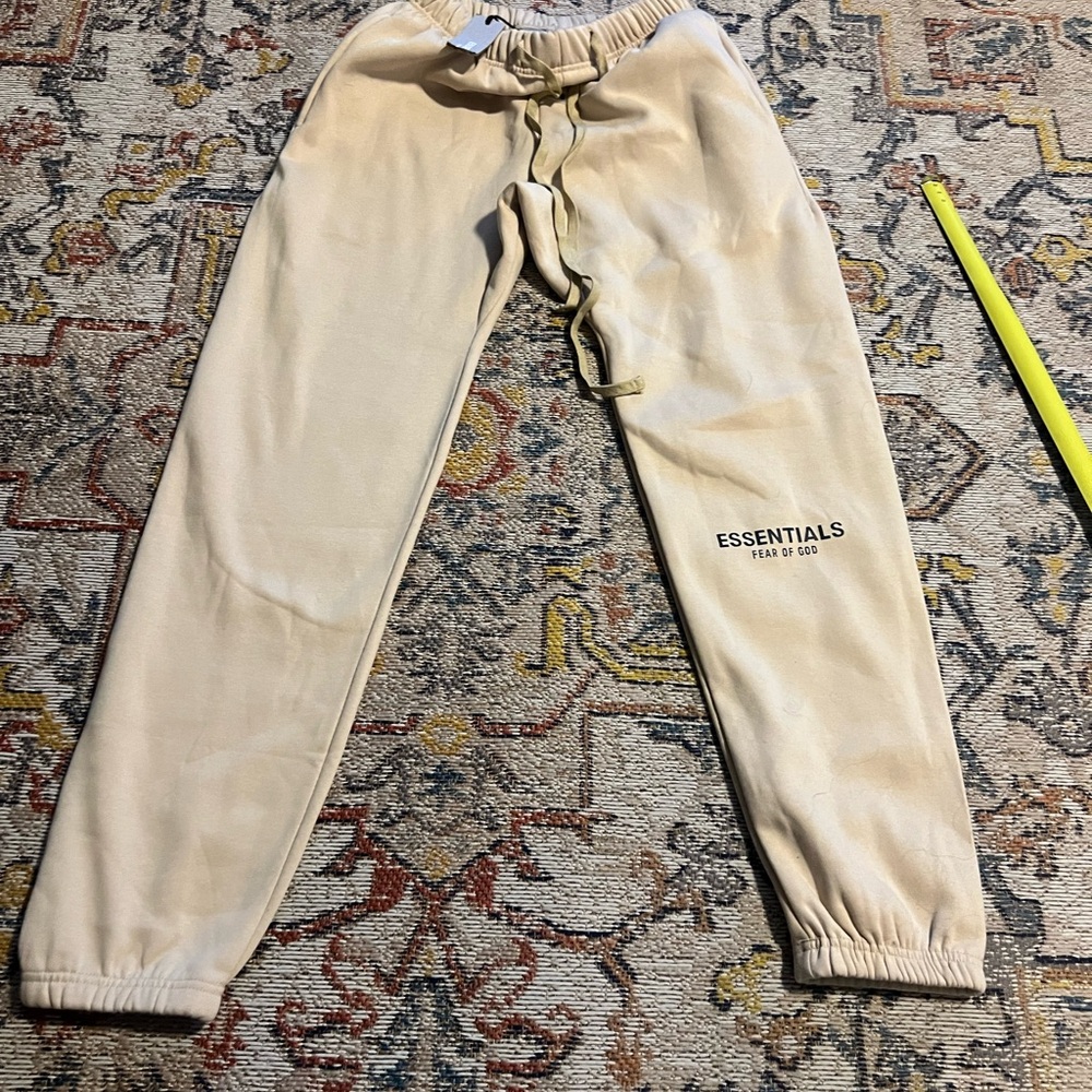 Fear of God Essentials Beige Joggers